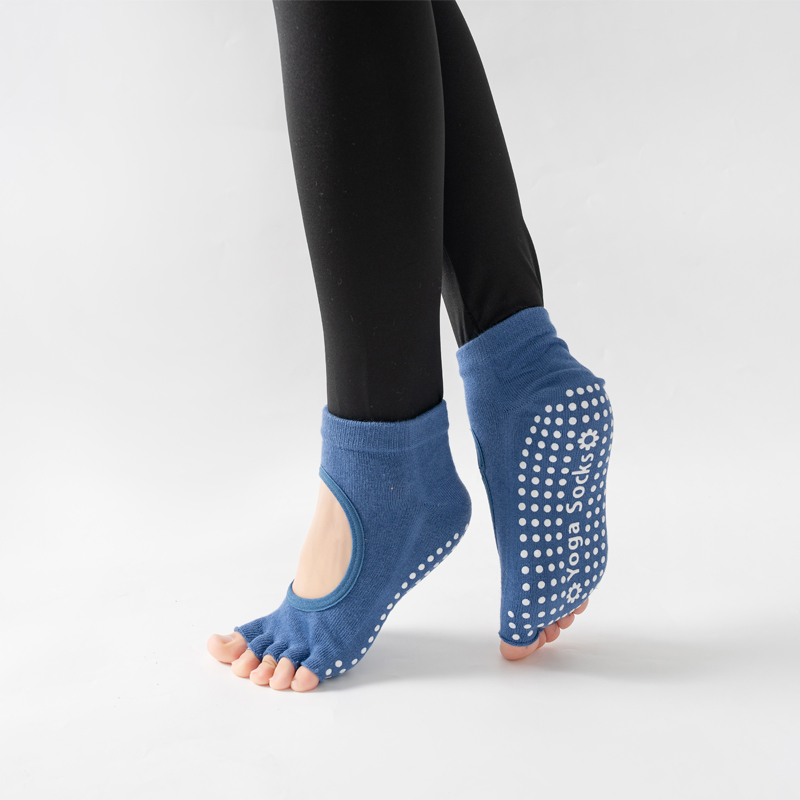Medias Para Pilates Y Yoga - 女性のための5つのつま先のヨガソックス,綿,滑り止め,バレエ,オープン,通気性,フィットネス,スポーツソックス
