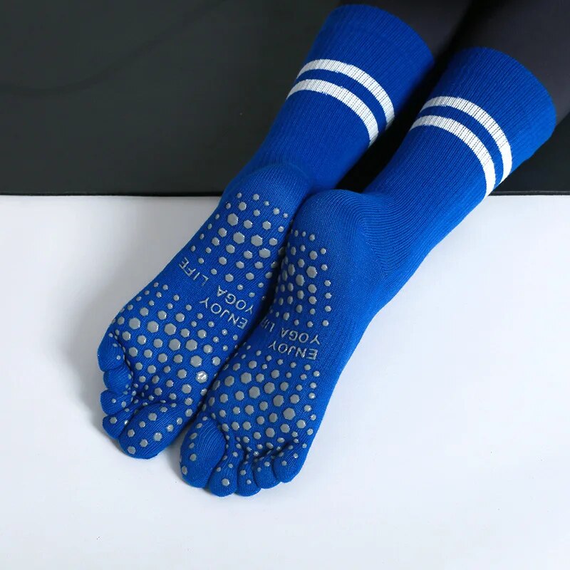 ハーフチューブヨガソックス,通気性,滑り止め,5本の指,スポ - Medias Para Pilates Y Yoga のレビューと価格