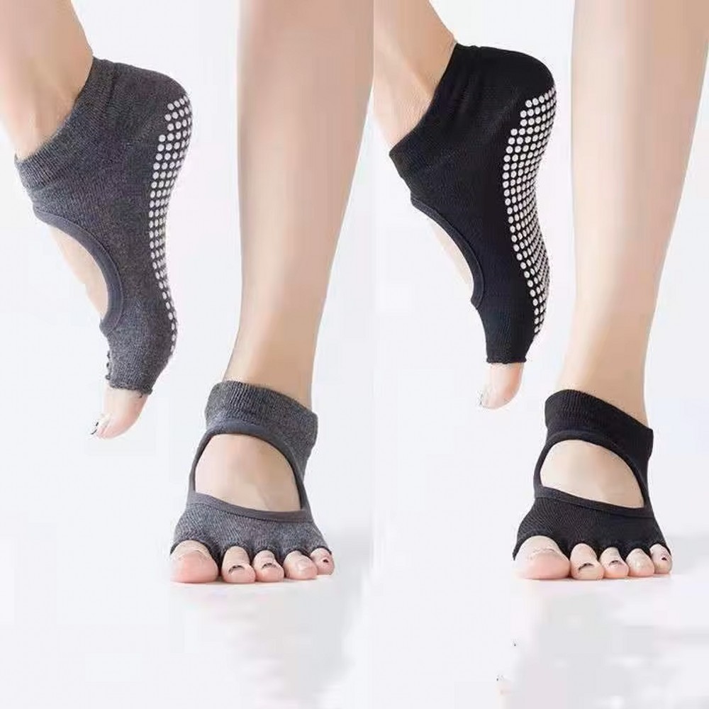 背中が開いた五本指タイプのヨガソックス。通気性に優れた、ピラ - Medias Para Pilates Y Yoga のレビューと価格